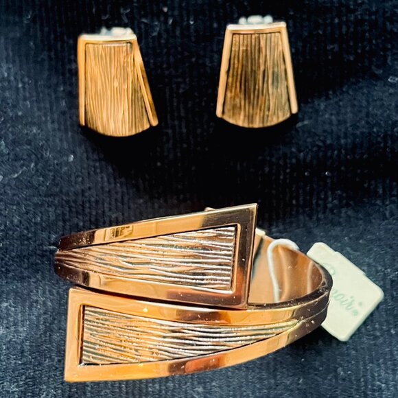 Vintage Renoir Copper Bracelet & Earrings Set - Mid-Century - Picture 1 of 6